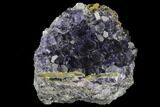 Purple-Green Fluorite Crystals with Quartz - China #114028-2